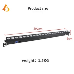 Luz LED profesional para escenario, tipo Wall Washer, 24x12w, DMX, RGBW, de aleación de aluminio, lineal. - Product Image 3