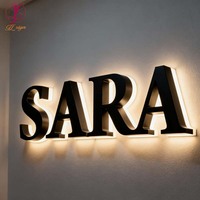 Letrero LED 3D de Metal con Logotipo Empresarial Personalizado de Fábrica, Letrero Acrílico LED para Sala de Reuniones, Oficina, Letrero LED para Señalización Interior