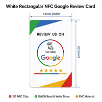 Kartu Tap NFC PVC Putih Grosir untuk Ulasan Google, Kartu Kode QR Portabel untuk Umpan Balik Sosial, untuk Hotel, Toko, dan Layanan