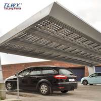Station de recharge solaire complète pour véhicules électriques avec auvent en acier pour stationnement extérieur