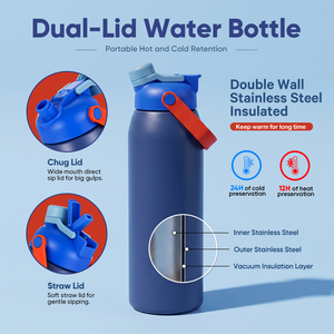 Termo Clásico de Acero Inoxidable, Aislado al Vacío, Gran Capacidad, Portátil, Resistente al Agua Hirviendo, para Exteriores - Product Image 3