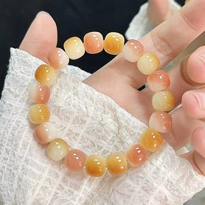 Naturel Boutique Blanc Jade Bodhi Racine papillon rare Violet Gradient Chapelet Bodhi Perles De Prière Bracelet Perlé À La Main - Product Image 2