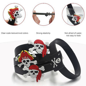 En gros Pas Cher Enfants Personnalisé Étanche Imprimé Noir Buccaneers Silicone Bracelets Pirate Créatif Promotionnel - Product Image 2