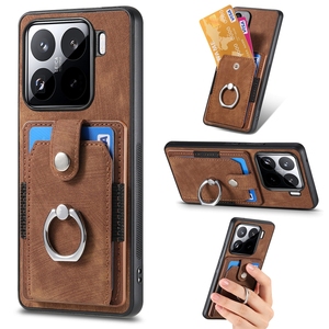 Para Xiaomi 15/15 Pro Finger Ring Holder Card Slots Phone case contraportada, Wallet Case para Moto <span class=keywords><strong>Razr</strong></span> 50/50 Ultra - Product Image 3