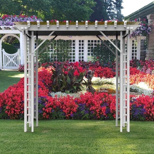 2022 cadre d'arche en vinyle réutilisable, fleurs amovibles personnalisées, décor de jardin extérieur, arbre en pvc, forme de grille, arche de mariage blanche - Product Image 4