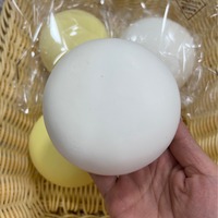 Jouet anti-stress en polyuréthane souple et moelleux, au toucher laiteux, en forme de chignon, jaune et blanc, à récupération lente, article le plus vendu, en sachet
