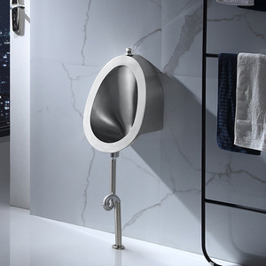 <span class=keywords><strong>Urinoir</strong></span> mural ovale sans eau en acier inoxydable SUS304 populaire pour hommes, toilettes à capteur - Product Image 3