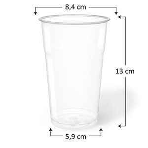 Bicchiere monouso in plastica rigida tipo Kristal da 500 ml trasparente per feste - Product Image 2