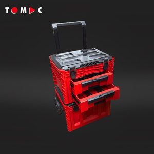 TOMAC Système de Boîtes à Outils Professionnel Modulaire Empilable Ultra Résistant 7 en 1, Rangement d'Atelier Étanche avec Poignée Télescopique - Product Image 4