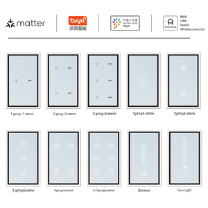 Interrupteurs muraux intelligents Styles USA, télécommande Tuya <span class=keywords><strong>Smartlife</strong></span> Matter Alexa Google Home, 100V-220V pour domotique intelligente - Product Image 5