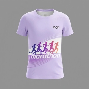 Camiseta Deportiva para Correr, Color Azul Maratón, 100% Poliéster, Personalización de Tallas, Impresiones por Sublimación con Diseño del Cliente, OEM - Product Image 5