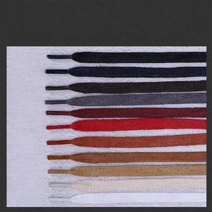 Lacets en coton ciré plats de qualité supérieure de 8 mm pour bottes et chaussures décontractées en cuir, lacets de mode de plein air de créateur en gros - Product Image 3