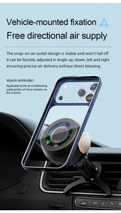Soporte para Ambientador de Coche con Ventilador Pequeño y Luz Ambiental para Montaje en Rejilla de Ventilación - Product Image 6
