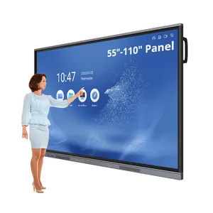 Placa inteligente eletrônica interativa com tela de toque eletrônica, 55 65 75 85 86 98 polegadas 4K 3840*2160