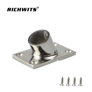 RICHWITS Stainless Steel 60 Degree Square Tube Base For <b>Yacht</b> Railing Marine Hardware - Product Image 3
