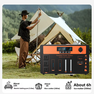 Station d'alimentation portable 2000W avec batterie solaire de secours pour la maison - Product Image 6