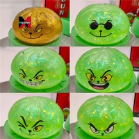 Nouveau jouet anti-stress Grinch à thème de Noël, monstre vert moelleux avec des caractéristiques lumineuses, cadeau