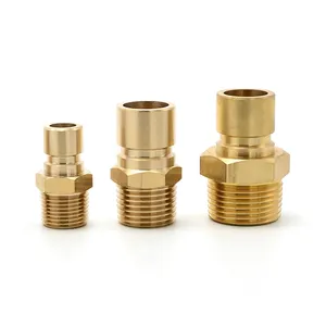 Union Connector Brass Extension Nipple Fittings Adapter 3/8" 1/4" Female NPT Couplings For Hose