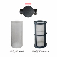 Saringan Air Pompa Inline Portable Bahan Stainless Steel 304 Ukuran 1 Inci 100 Mesh untuk Irigasi