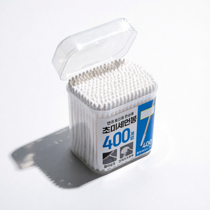 Coton-tiges en bois pointus, 400 pièces, pour soins quotidiens de la peau, tous types de peau - Product Image 1