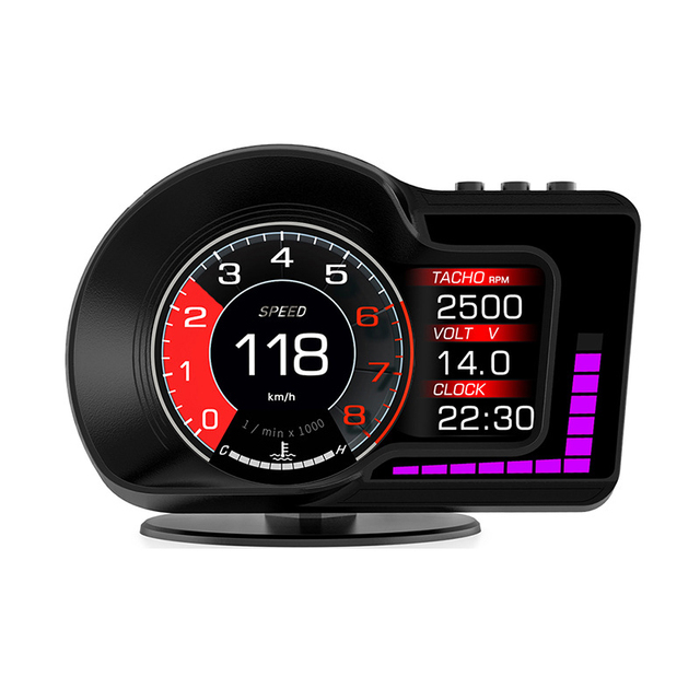 OBD GPS Dual System RPM Gauge Speedometer F15 Car Mounted HUD Head up Display LCD Car Digital Speedometer  Accelerated Test