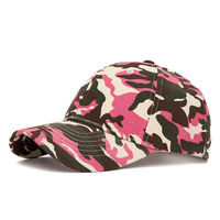 Gorra de Béisbol de Algodón de 6 Paneles con Estampado de Camuflaje, Ajustable, Estilo Americano Informal para Deportes al Aire Libre y Viajes