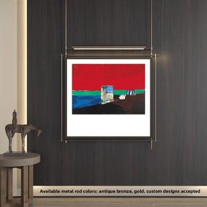 Décoration murale <span class=keywords><strong>moderne</strong></span> minimaliste avec éclairage intégré pour <span class=keywords><strong>galerie</strong></span> d'<span class=keywords><strong>art</strong></span>, cadre métallique, pour salons et entrées haut de gamme - Product Image 2