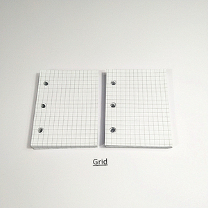 Izgara boş iç sayfa 80 sayfalık Mini dolgu Spiral defter gevşek yapraklı kağıt 3 halka bağlayıcı dolum kağıtları - Product Image 4