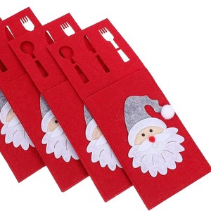 Bolsa de vajilla de fieltro para decoración de mesa de Navidad bolsa de cuchillo y tenedor de dibujos animados para almacenar bolsa de vajilla - Product Image 1