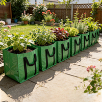 Duurzame, herbruikbare, milieuvriendelijke, opvouwbare groeitassen van PP-stof voor planten, geschikt voor thuis en tuin, voor het kweken van groenten en aardappelen.