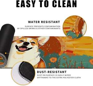 لوحة ماوس مزخرفة بأزهار كبيرة الحجم مخصصة، مقاومة للماء، مانعة للانزلاق، مع حواف معززة - Product Image 5