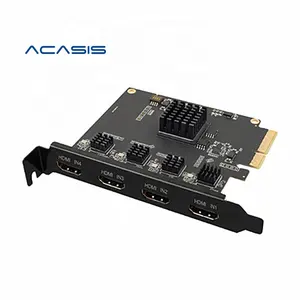 Acasisの真新しい4CHHD PCIeライブブロードキャストストリーミング用の高品質ビデオキャプチャ内蔵カードその他の用途