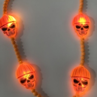Collier citrouille LED d'Halloween en gros avec 3 modes d'éclairage - Un accessoire de fête effrayant parfait pour les décorations de carnaval