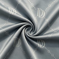 Tissu Jacquard Brocart Tissé 100% Polyester Résistant à l'Abrasion, Teint, Poids Moyen, Largeur 98 pouces, 100 GSM, Densité 68x68, pour Rideaux