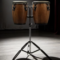 Professional Mini Conga Drum Set with Heavy Duty Stand Hand Percussion Latin Bongo Drums for Adults Kids Beginners