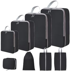 OEM Factory Custom Logo Polyester Fashion Zipper Compression 9 Pcs <b>Packing</b> Cubes Portable <b>Travel</b> Luggage Organizer Storage <b>Bags</b> - Product Image 3