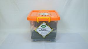 Kit anti-déversement universel industriel SABER 30 litres avec boîte transparente haute capacité, universel pour les entrepôts et les changements de ligne - Product Image 3