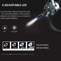 Caméra d'inspection portable à double objectif Y101 USB 8 LED 8 mm 1 m pour la détection de canalisations industrielles, endoscope Android