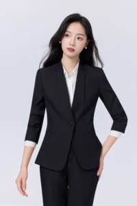 Traje de Mujer <span class=keywords><strong>para</strong></span> Gerente de Hotel de Alta Gama, Otoño Invierno, Uniforme Profesional <span class=keywords><strong>para</strong></span> Recepcionista de Oficina, Ropa de Trabajo Elegante <span class=keywords><strong>para</strong></span> Negocios - Product Image 5