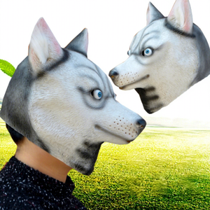 Masques de bal d'Halloween, coiffes amusantes en forme d'animaux pour cosplay et spectacles mettant en scène Huskies et Malamutes d'Alaska - Product Image 4