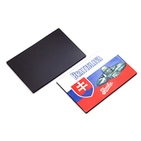 Aimant de réfrigérateur personnalisé en aluminium, souvenir artistique en métal, drôle, gaufré, écologique, aimant puissant, forme industrielle pour mariage