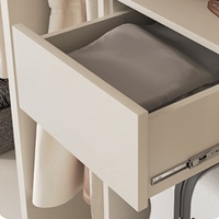 Armoire murale moderne minimaliste avec grand rangement, bureau flottant latéral avec bande LED, OEM ODM