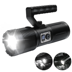 For 3400LM Zoom Flashlight &amp; Rechargeable Power Bank with LED Display IP65 Waterproof Aluminum Alloy Camping Use - Product Image 1