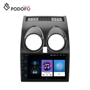 Podofo 안드로이드 9.0 자동차 라디오 스테레오 9 인치 고화질 GPS 네비게이션 분할 화면/BT/RDS/OBD2 닛산 Qashqai J10