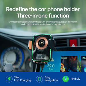 Iphone carga inalámbrica FINDMY Ubicación del vehículo Posicionamiento GPS Soporte de teléfono 3 en 1 para navegación/búsqueda/posicionamiento/carga del automóvil - Product Image 5