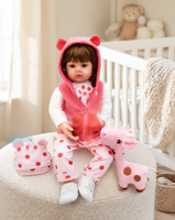 Vente en gros de poupées reborn de 55 cm (22 pouces), poupées réalistes en silicone et vinyle, nouveau-né, petite fille, poupée réaliste personnalisée