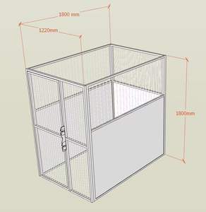 Nouveauté professionnelle conçue en acier inoxydable chiot grand chien chenil Cage banque Cages pour chiens de compagnie caisses modulaires Cage d'hôtel pour animaux de compagnie - Product Image 2