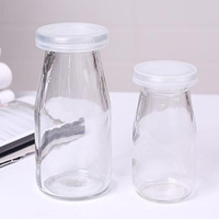 Bocaux en verre ronds pour mousse, pudding et yaourt, avec couvercle pivotant en plastique, empilables et résistants aux fuites, vente en gros