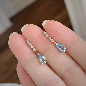 Orecchini a Goccia Lunghi per Donne, Eleganti Gioielli per Matrimoni, Banchetti e Vacanze - Product Image 3