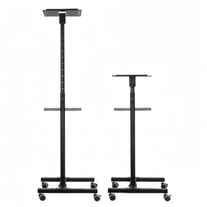 Di động chiều cao có thể điều chỉnh máy tính xách tay giỏ hàng tầng đứng khung máy chiếu với khay - Product Image 4